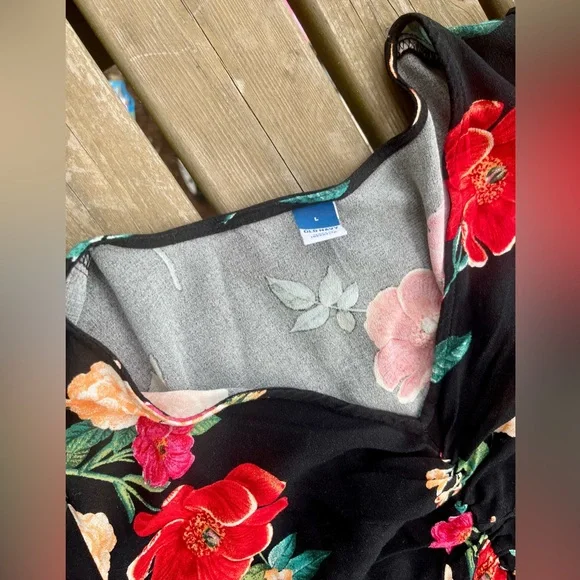 2/$30 💵 Old Navy Crepe Floral Midi Dress NWT - Picture 6 of 11